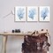 Stupell Industries Indigo Coral Watercolors 3pc Canvas Wall Art Set Design by Petal Prints Design